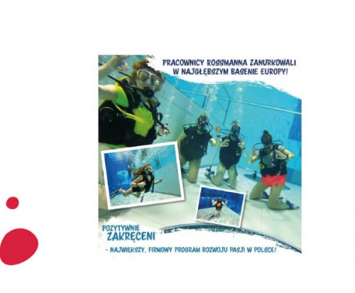 Pracownicy Rossmanna wzięli swój pierwszy oddech pod wodą w najgłębszym basenie Europy!