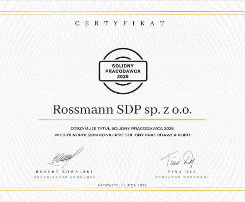 🏆 Rossmann solidnym pracodawcą.🏆